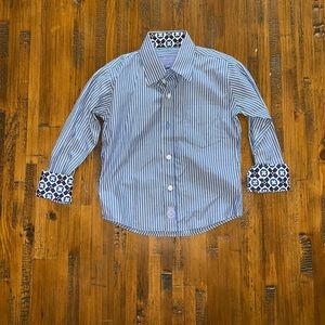 Ciao Marco Blue Stripe Button Down Shirt